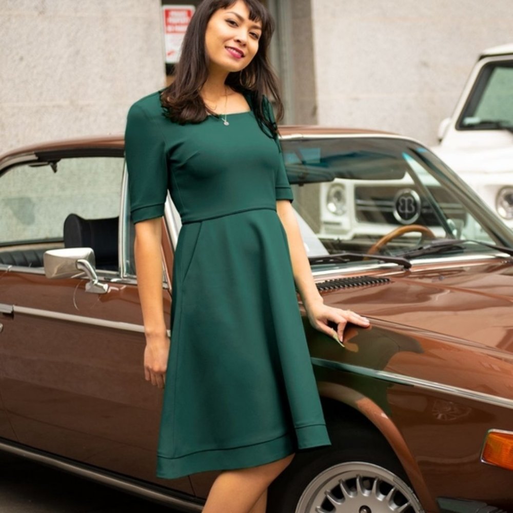 Betabrand Elixir flare dress L